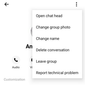 leave group option
