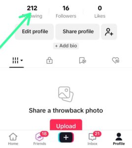 following option on tiktok