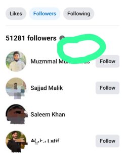 following list on Facebook