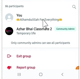 only admins can see participants