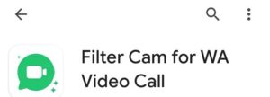 Filter cam for WhatsApp